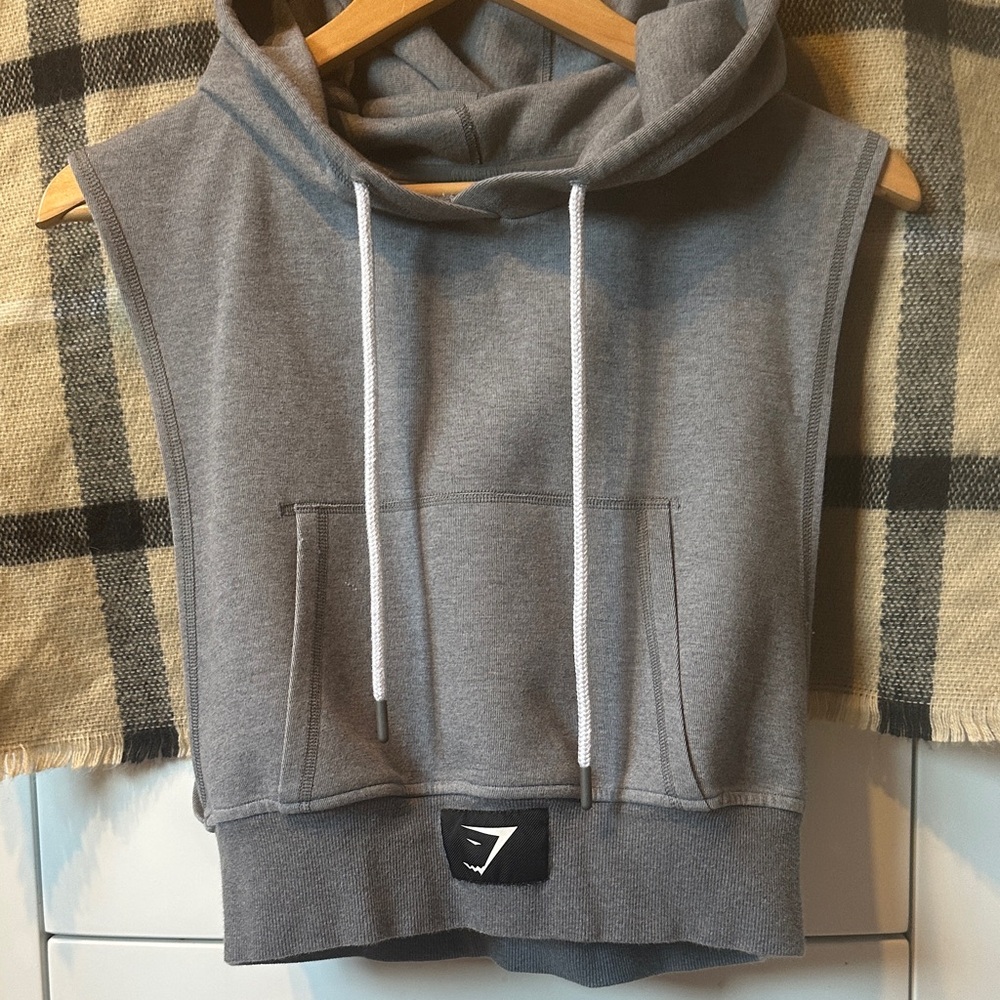 Gymshark Gray Sleeveless Hoodie